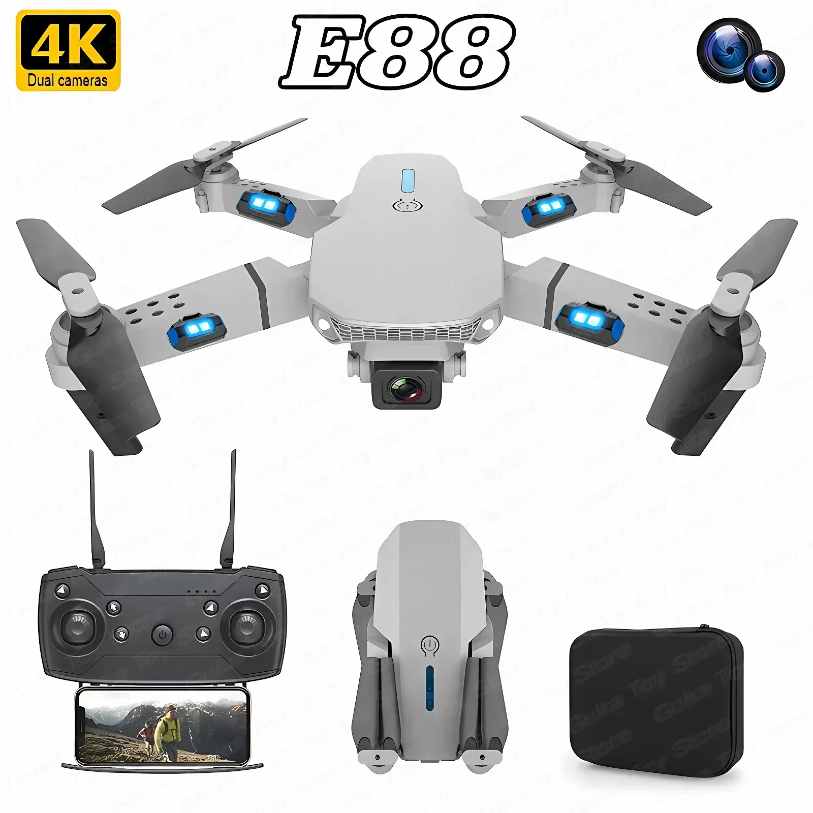 Drone Camera Professional - E88 Pro WIFI FPV Дрон Широкоугольный